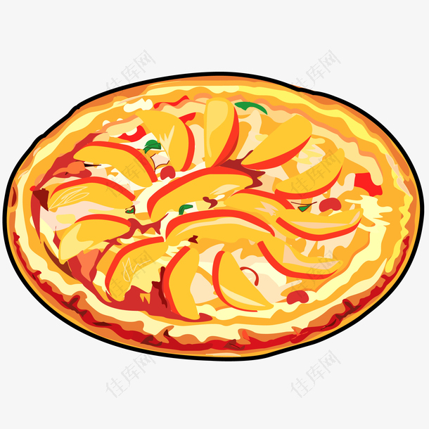卡通披萨食物设计