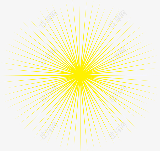 黄色矢量爆炸粒子图