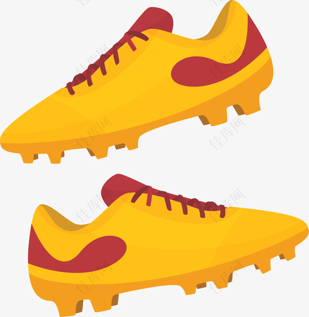 黄色足球比赛球鞋