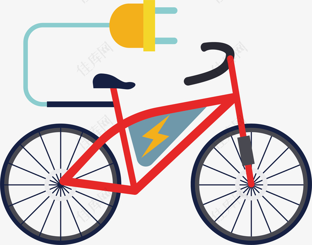 新能源电动自行车图标设计素材