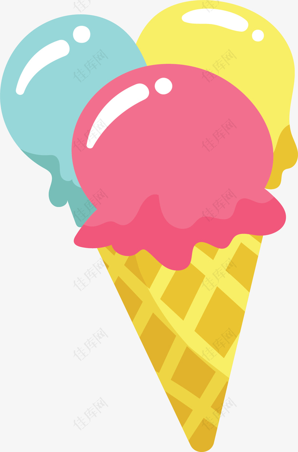 圆圈榴莲味冰淇淋