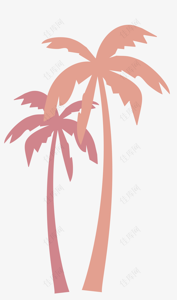 矢量椰子树简笔画