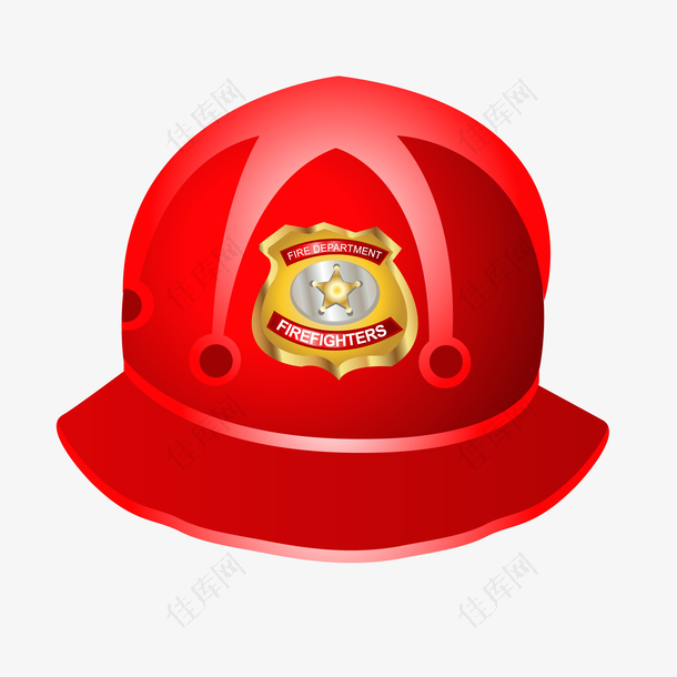 消防员的帽子设计矢量图