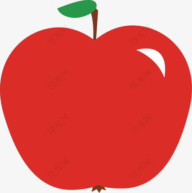 矢量图红色的诱人苹果