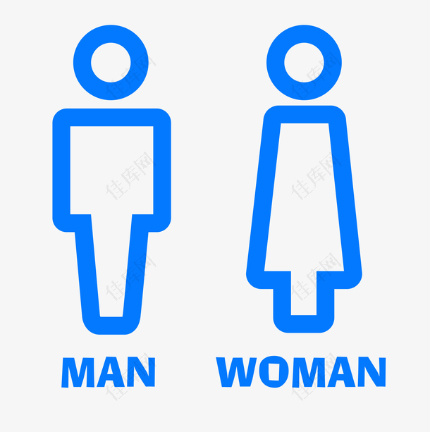卫生间男女线框设计