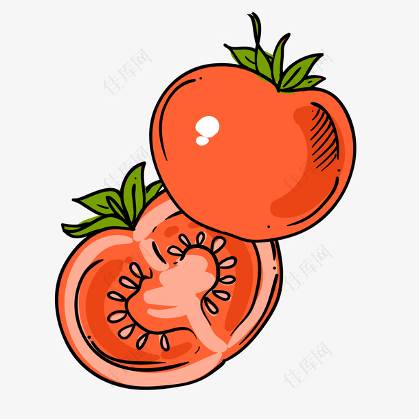 卡通西红柿蔬菜设计