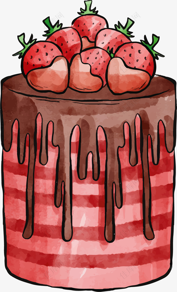美味草莓果酱蛋糕