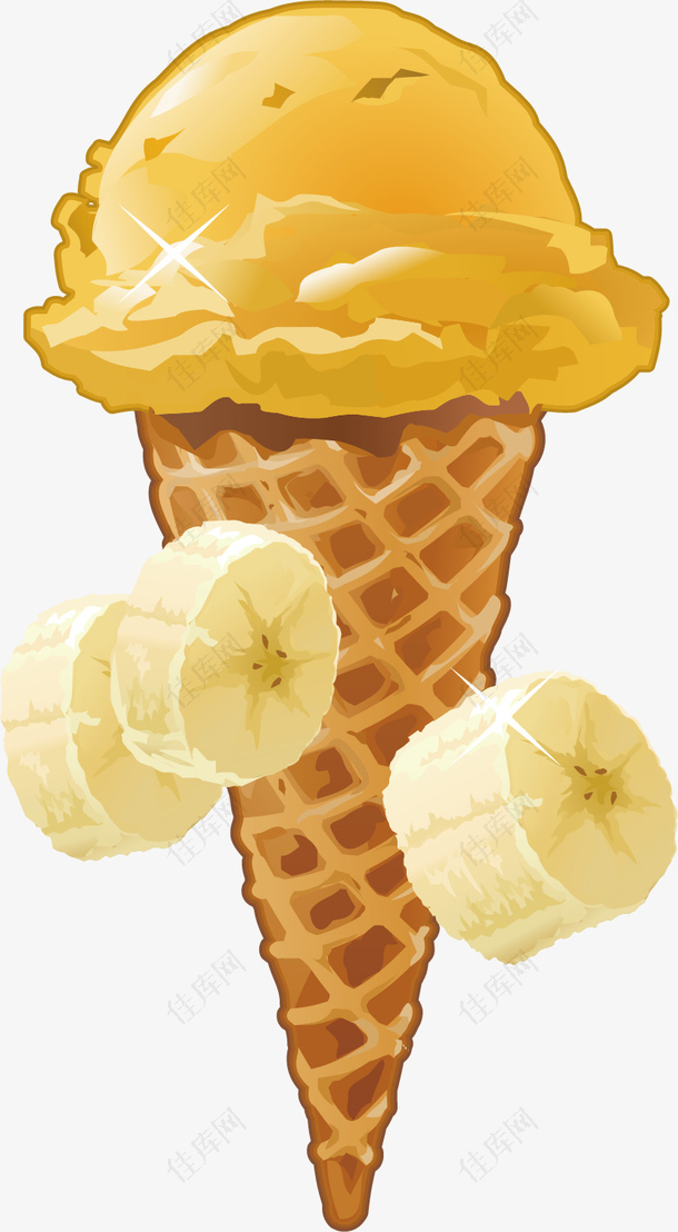 香蕉榴莲味冰淇淋