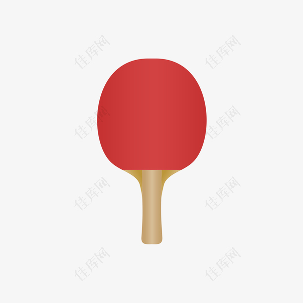 红色的乒乓球拍