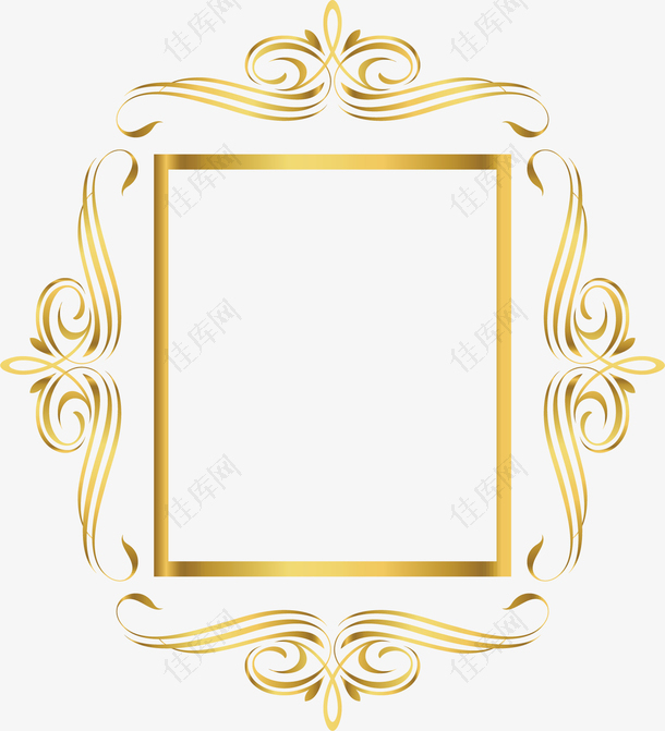 矢量图设计金色相框