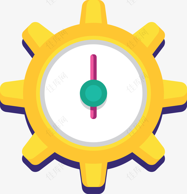 设置时钟样式科技图标UI设计