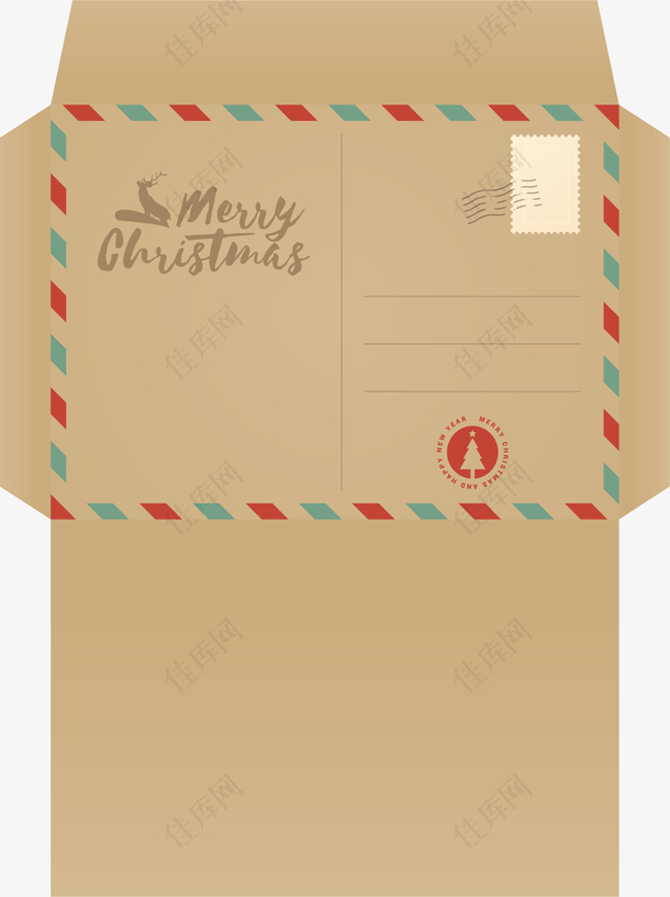 圣诞明信片纸盒