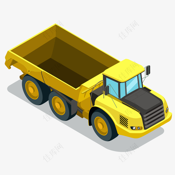 黄色卡车漏斗素材
