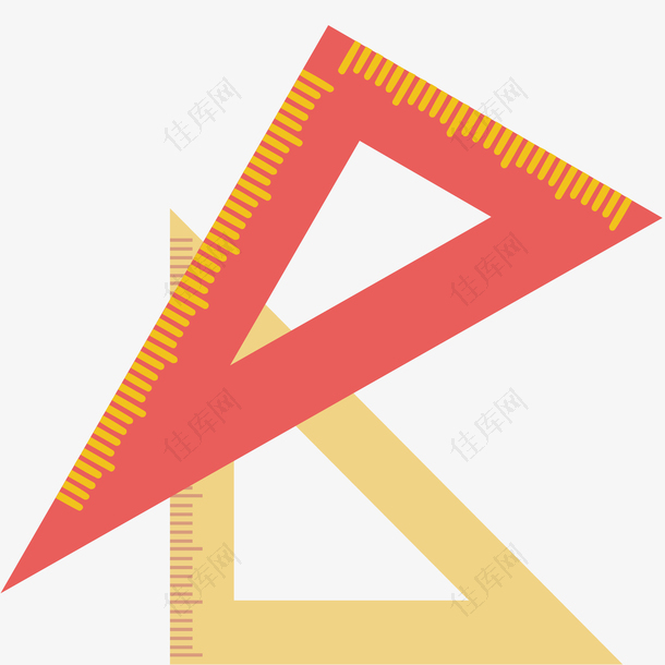矢量三角尺子学习用品
