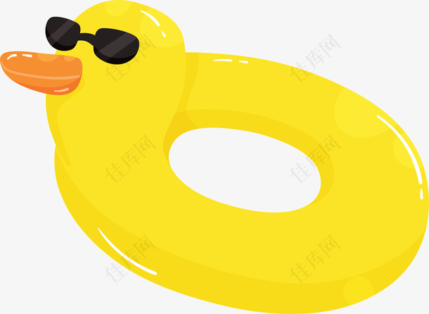 黄色卡通小鸭子泳圈