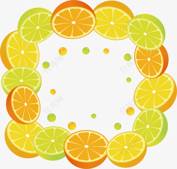 水果橙子边框