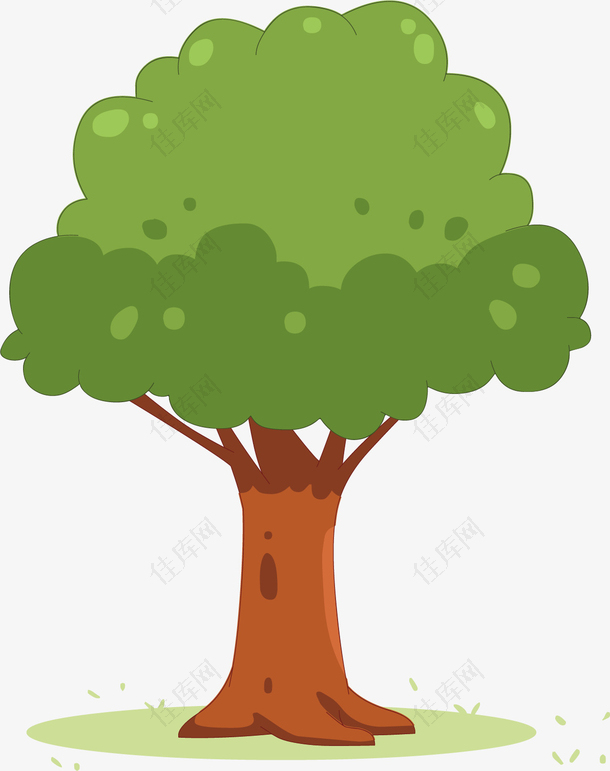 矢量图绿色植物大树