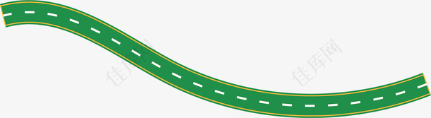 矢量图绿色的马路