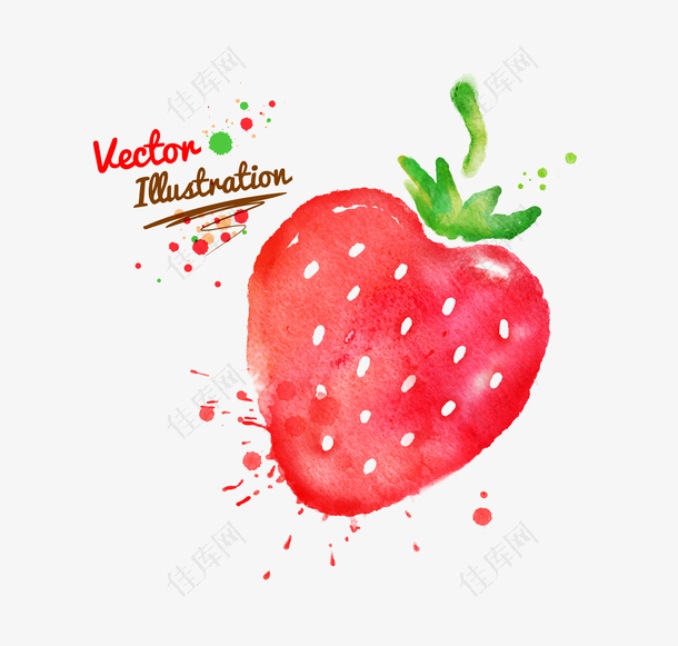 红色草莓矢量图