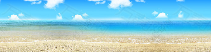 夏季沙滩背景banner