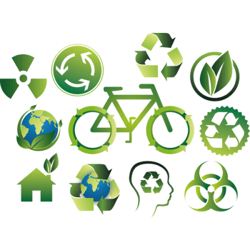 绿色回收标志图