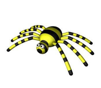免费下载黄色的蜘蛛免抠元素素材 佳库网