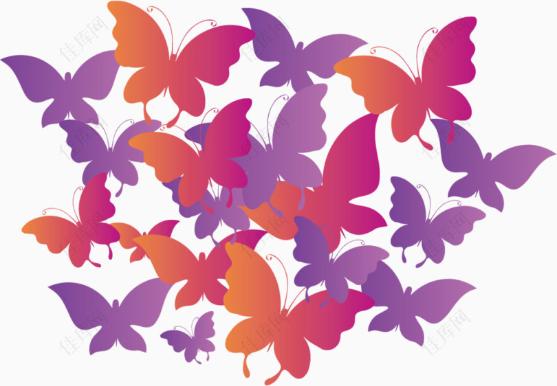 蝴蝶装饰图案素材