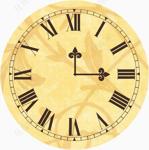 黄色中世纪钟表