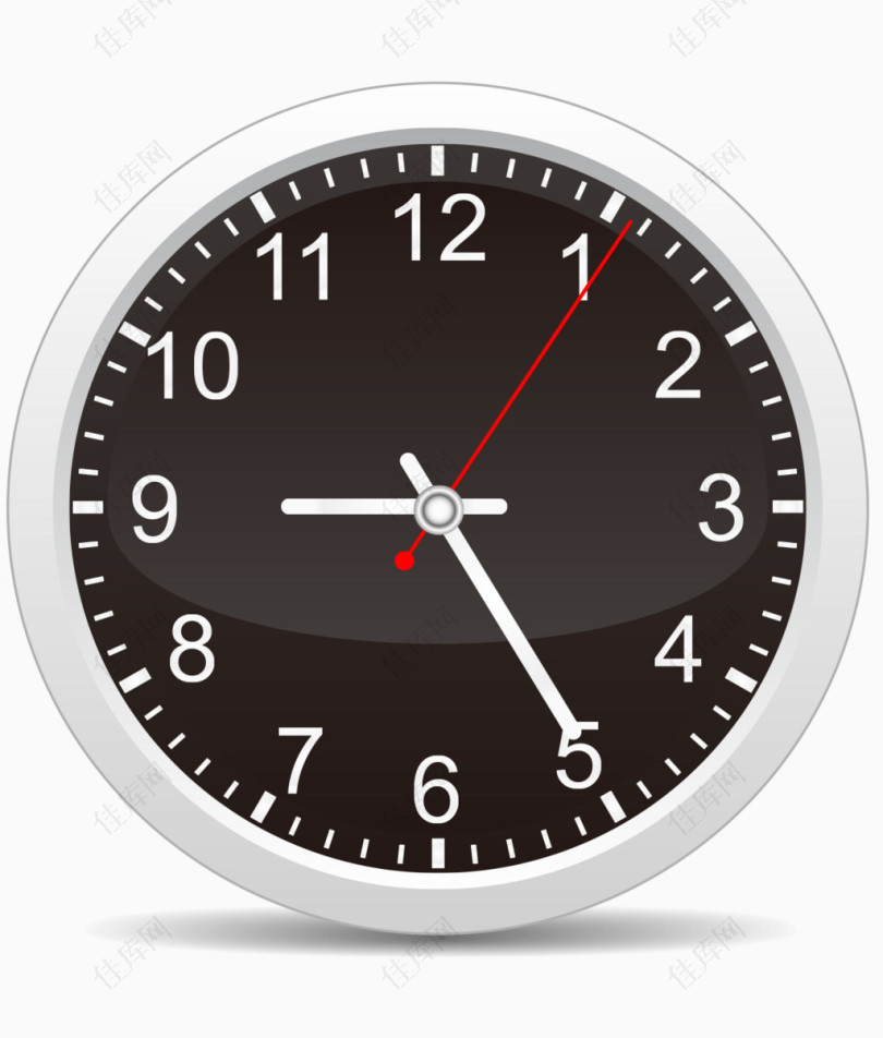 矢量拟真计时钟表时钟圆形计时器闹钟