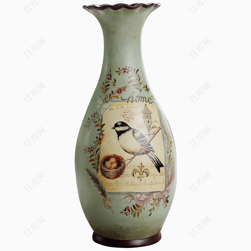 美式陶瓷花瓶摆件