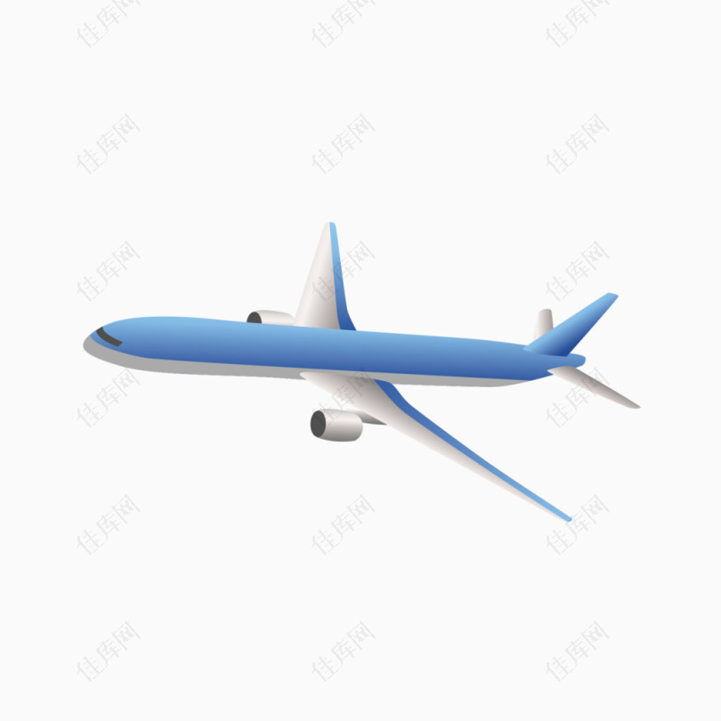 蓝色质感飞机
