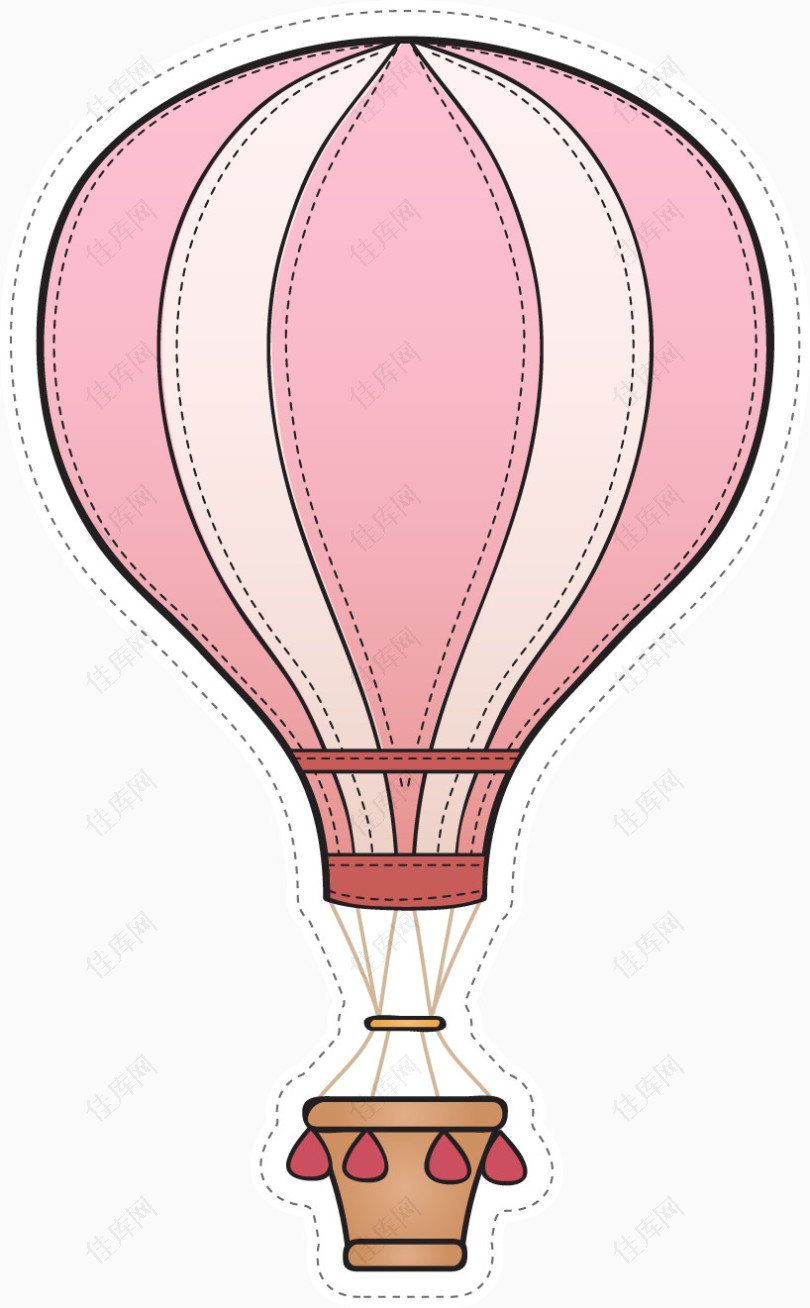 粉色热气球