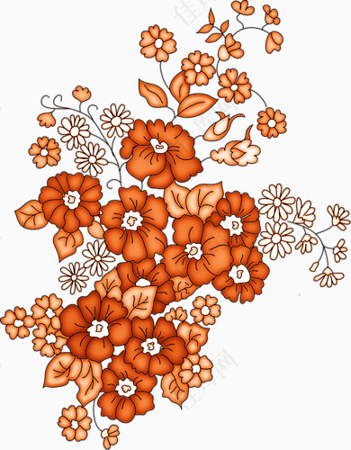 橙色花朵