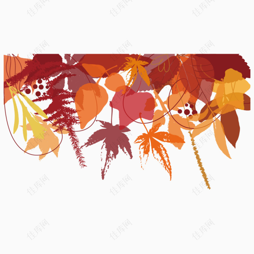 秋季枫叶木纹背景