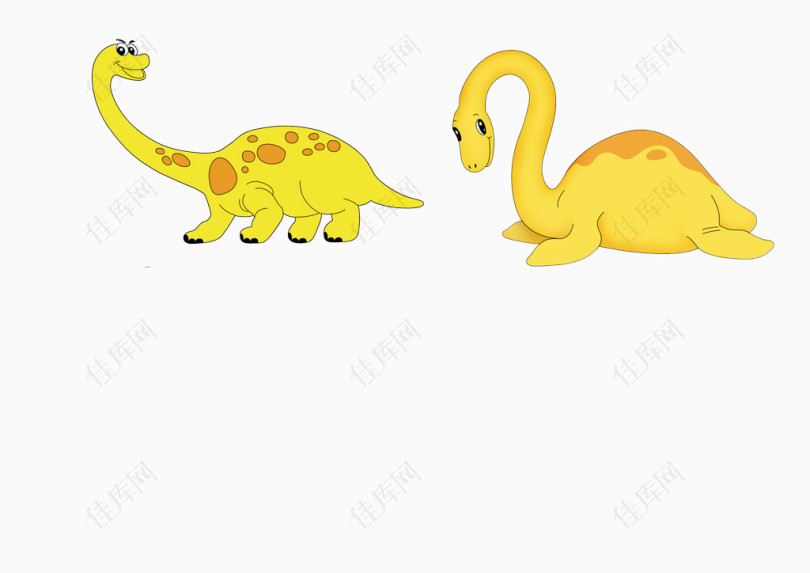 黄色卡通恐龙