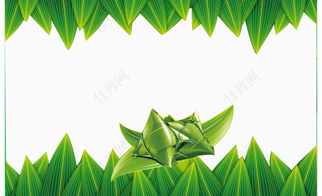 绿色叶脉粽子叶素材背景