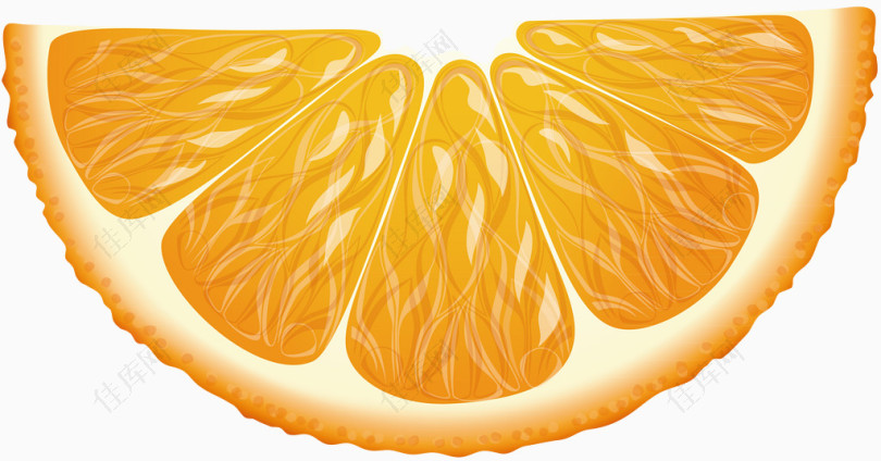 橙色柠檬水果元素