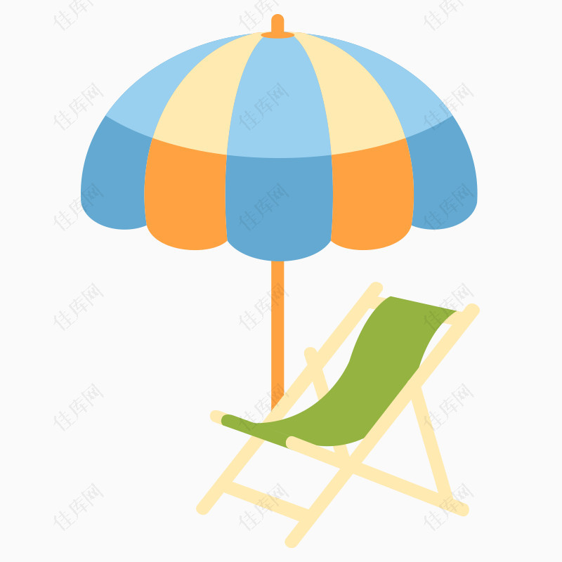 卡通立体遮阳伞躺椅