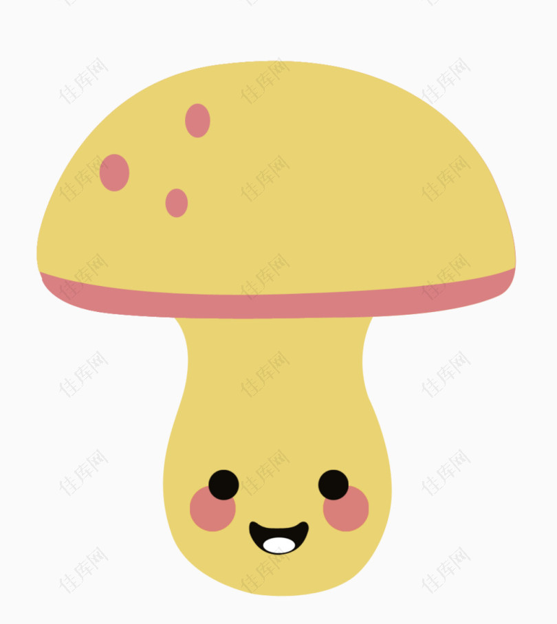 卡通笑脸蘑菇