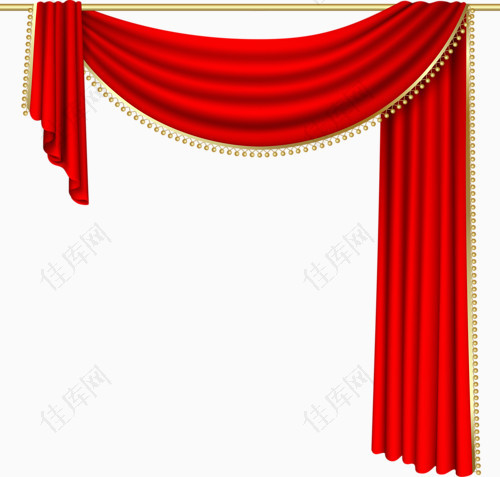 装饰元素红色幕布