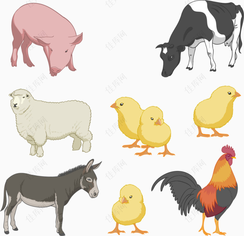 矢量农场的牲畜