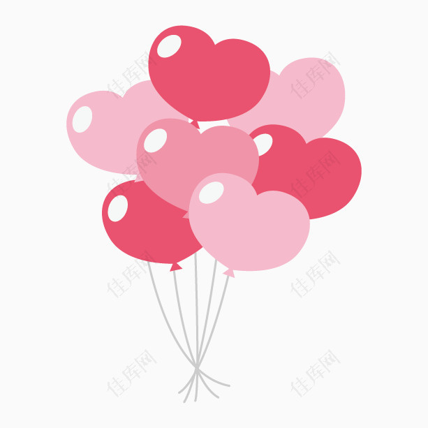 手绘婚礼婚礼粉色气球