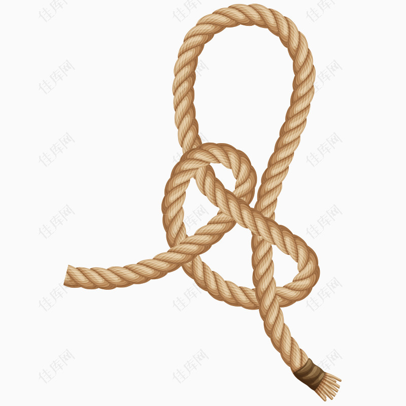 麻绳绳子卡通绳结装饰