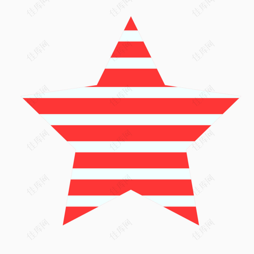红色条纹五角星