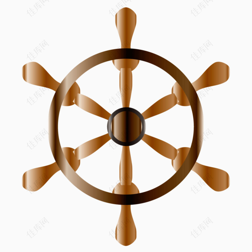 木制轮船方向盘