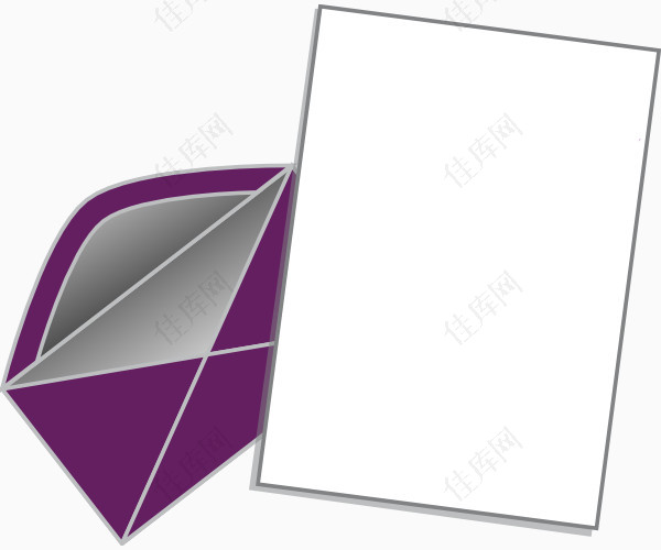 紫色信封信纸