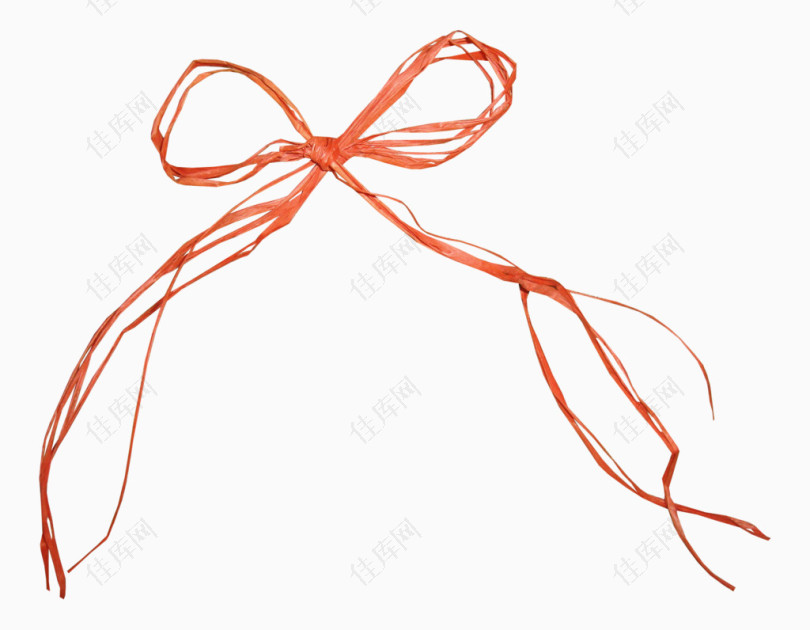橙色蝴蝶结绳子