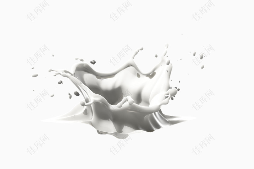 牛奶溅射效果素材