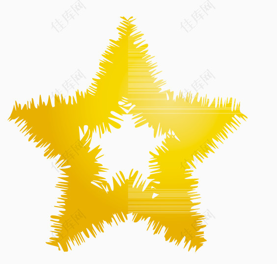 发光金属质感五角星