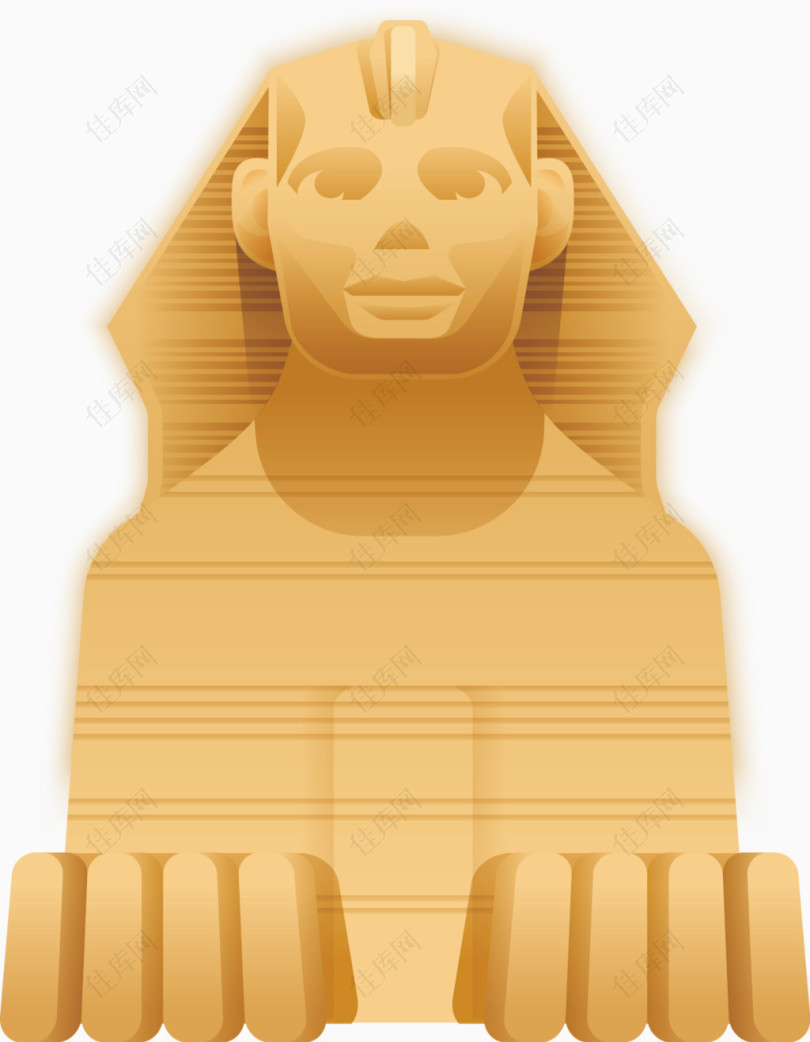 埃及狮头人身金字塔矢量